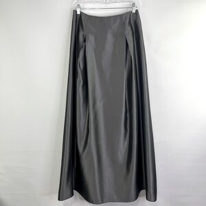 Gunne Sax Silver/Gray Satin Taffeta Skirt Size 9 Medium